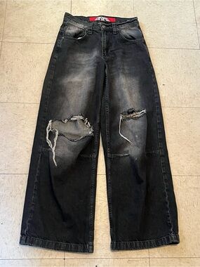 Black Washed Jaded London Low Rise Colossus Fit Jeans Women’s Size 26